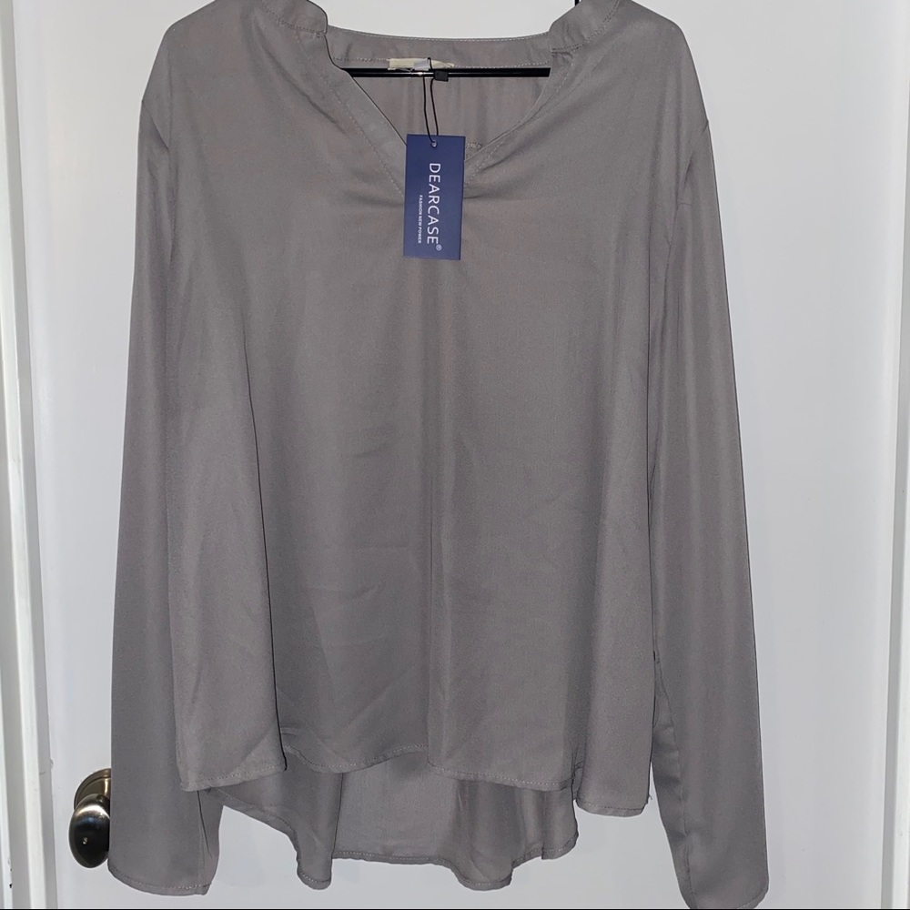 Dearcase Blouse Gray NWT